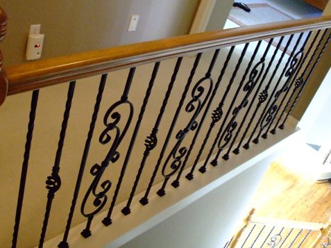 Iron Balusters replacing wood spindles