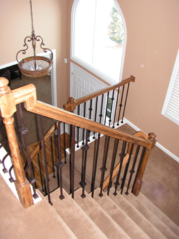 Replace Wood Spindles with Iron Overland Park Kansas