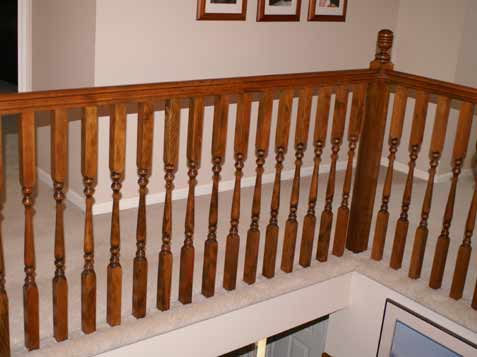 replace old wood spindles with iron