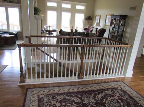 Wood Spindle replaced with Iron Balusters
