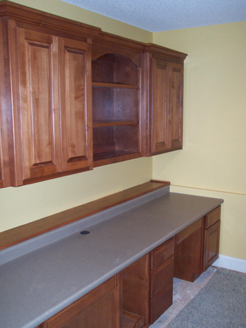 Countertop doubles as Desks and Craft area