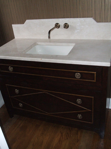 Furniture converted to Custom Vanity