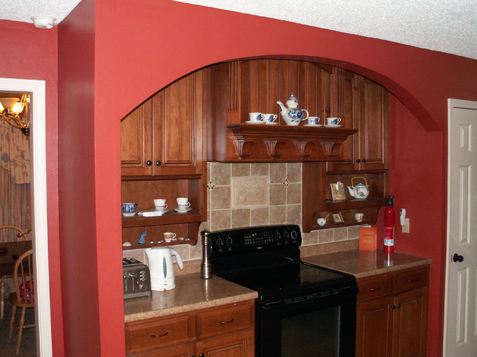 Range Wood Stove Hood with mantle mantel