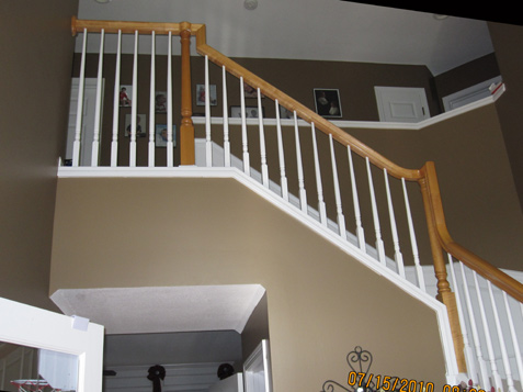Wood Spindles - replaced with Iron Balusters