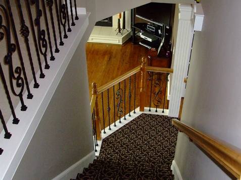 Iron Spindles on Stair Landing