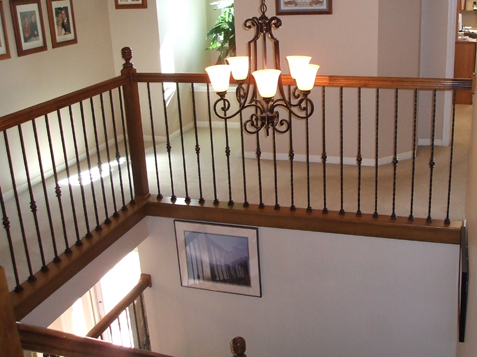 Significant change in staircase due to iron spindles replaced
