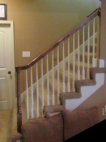 Replace wood spindles with Iron Balusters