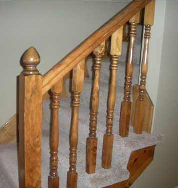 Wood Spindles replaced with iron spindles