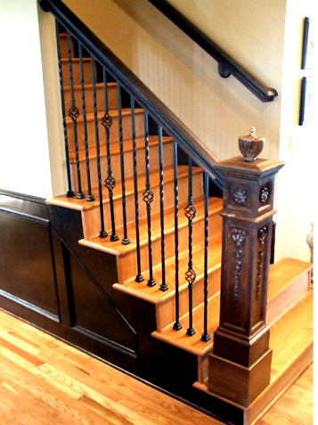 New Iron Balusters and Handrail, Posts