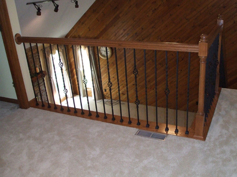 Iron spindles replaced along with railing and posts