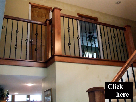 transformed stairway and railing and posts
