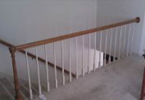 replace old wood spindles with iron