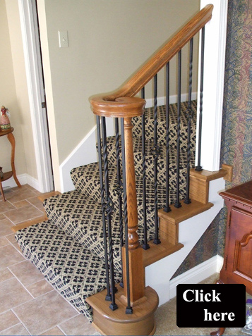 Iron Spindle Replacement Olathe and Wood Stair treads end caps