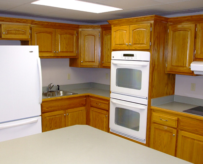 Corner Upper Cabinet with Tall Oven Cabinet