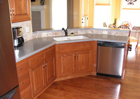 Custom Kitchen Cabinets Birch Peninsula