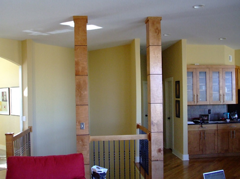 Contemporary House - Stair Columns