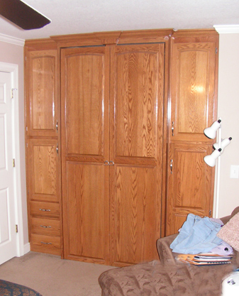 Home Office Custom Cabinets with doors closed