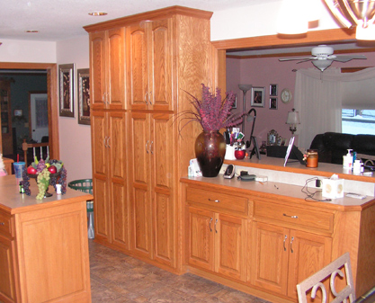 Custom Oak Cabinets Pantry