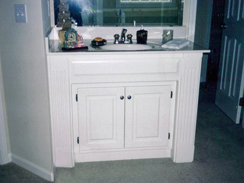 Smaller Vanity with Fluted Styles